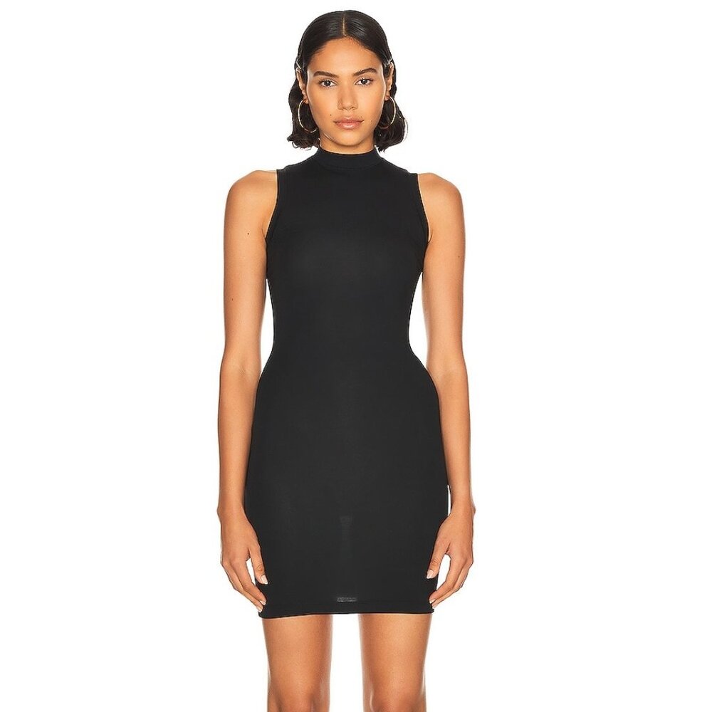 Helsa Jersey Mock Neck Mini Dress – Black Ink | Size XS | NWT